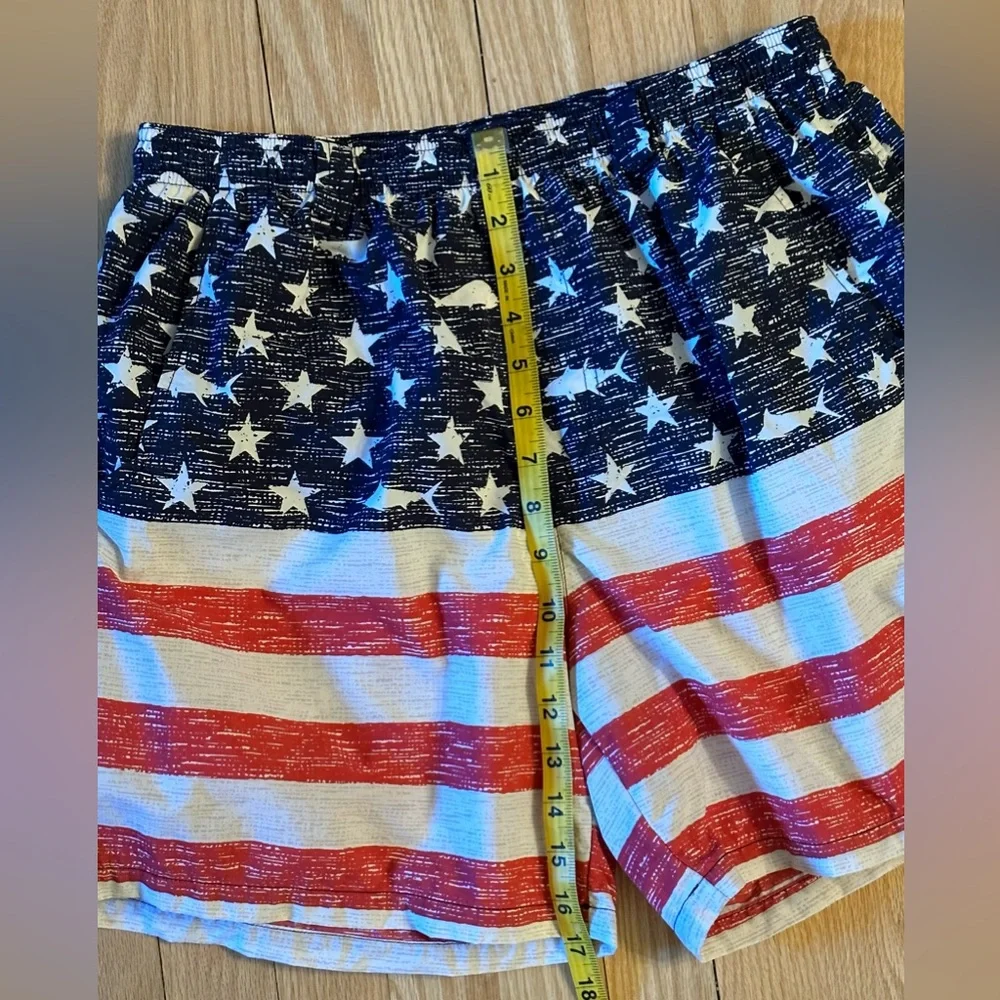 Columbia Men's Stars & Stripes PFG Swim Board Shorts, Size M